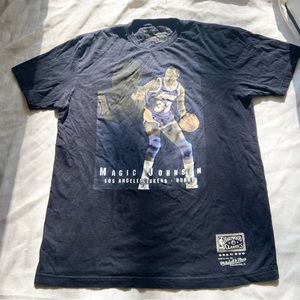 Los Angeles Lakers Earvin Magic Johnson Stats Hardwood Classics Courtside LARGE